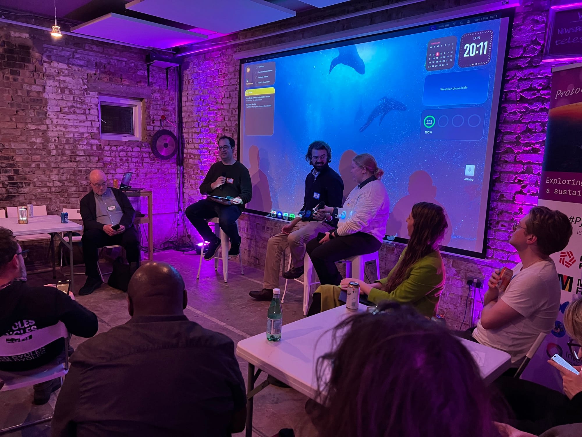 Ben Werdmuller sits with Siddhartha Kurapati and Saskia Welch